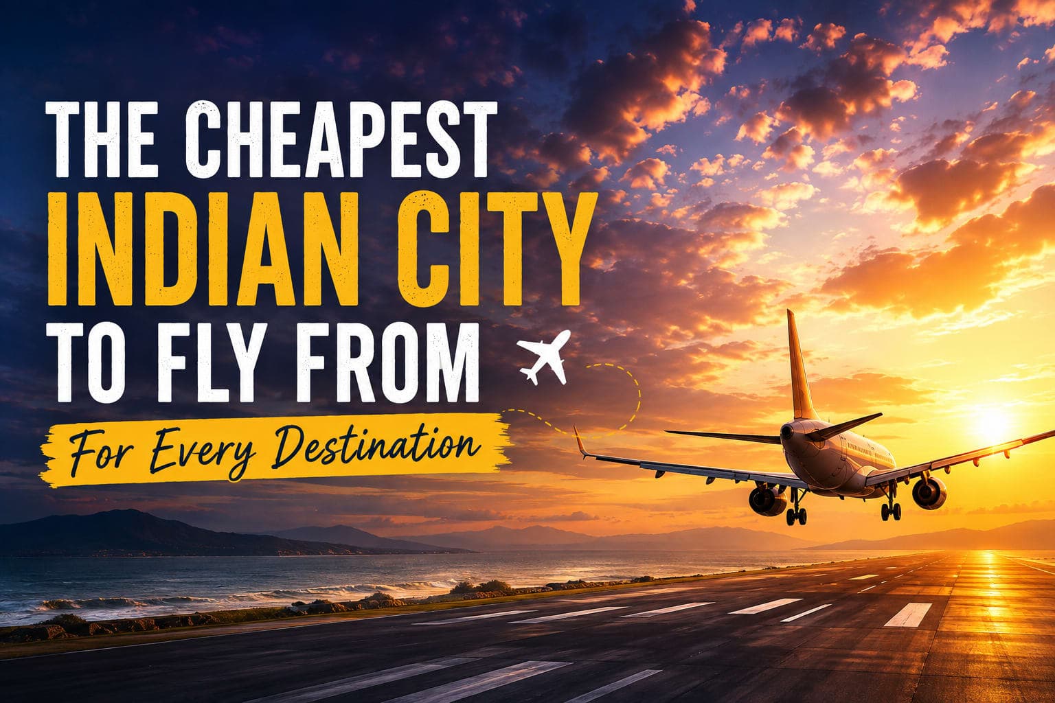 The cheapest Indian city to fly from for every destination